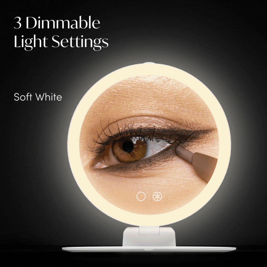 Abigail Travel Mirror with 10x Magnification